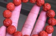 欣赏瓦西南红雕刻兽珠：满色满肉柿子红的一组图