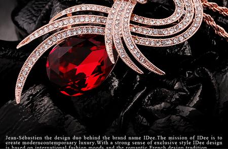 法国IDee胸针：玫瑰金与红宝石的时尚融合