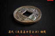 揭秘汉代大泉五十背上刀铜钱：首发鉴赏与收藏价值