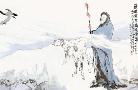探索傅抱石《苏武牧羊》与日本绘画的交融