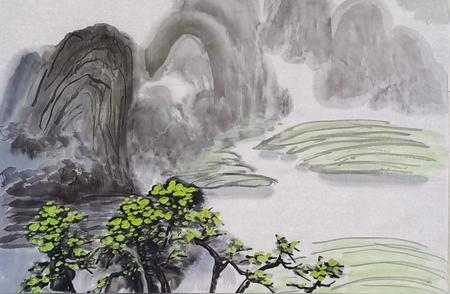 探索中国山水画：气韵生动与虚实之美的交融